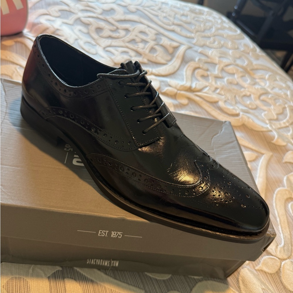 Stacy Adams Black Oxford Dress Shoes